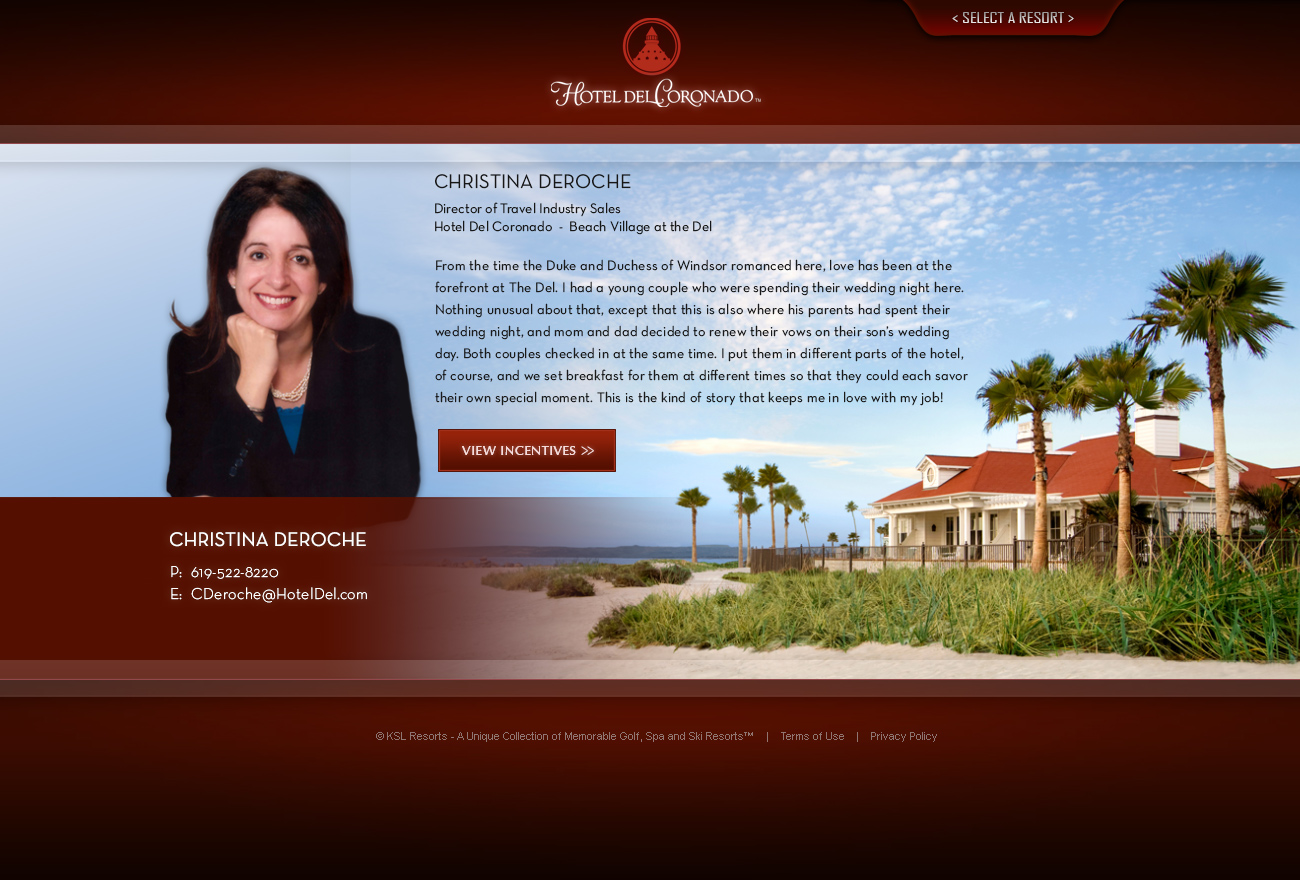 KSL Resorts Interactive Sales Microsite